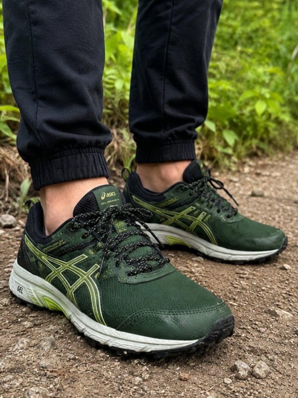 ASICS Gel-Venture 8 Trail Running Shoes Green Black Men's Size 11